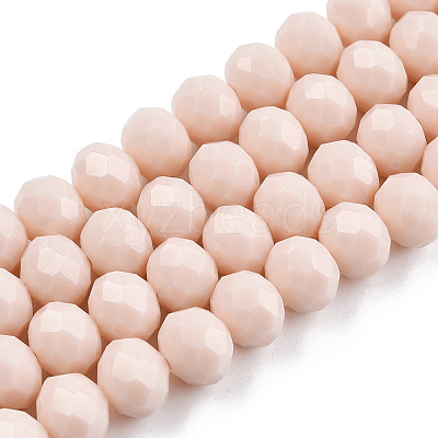 Opaque Solid Color Glass Beads Strands EGLA-A034-P10mm-D17-1