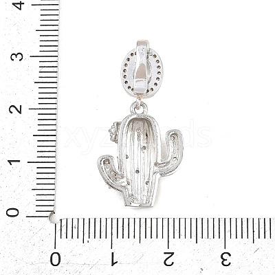 Brass Micro Pave Clear Cubic Zirconia Pendants KK-Z151-12P-01-1
