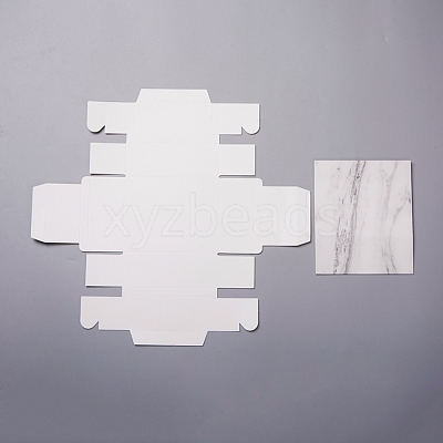 Marble Pattern Paper Drawer Boxes CON-WH0071-06A-1