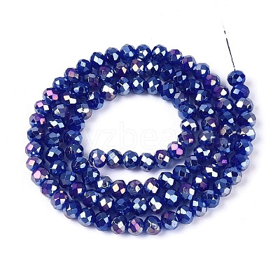 Baking Electroplate Glass Beads Strands DGLA-A039-J4mm-B25-1