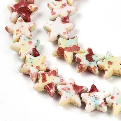 Spray Painted Synthetic Turquoise Beads Strands UNKW-T001-11K-01-1