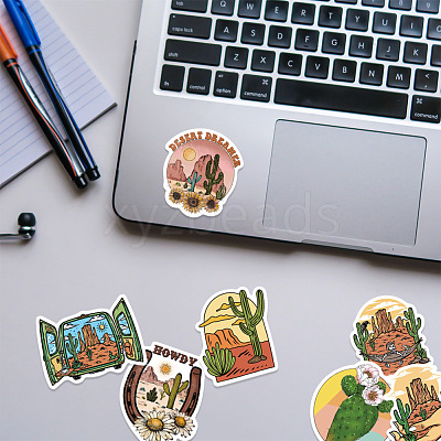 50Pcs Desert Theme PVC Self Adhesive Stickers Set STIC-C003-02-1