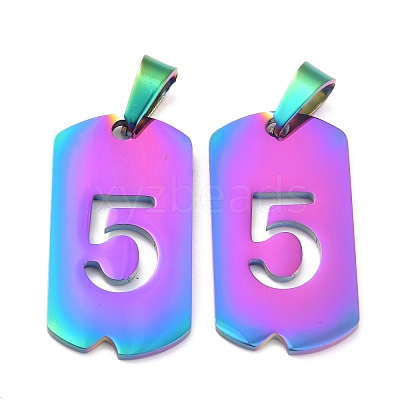 Ion Plating(IP) 304 Stainless Steel Pendants STAS-O127-A05-1