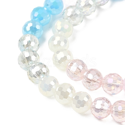 Electroplate Glass Beads Strands EGLA-D300-06-6mm-25-1