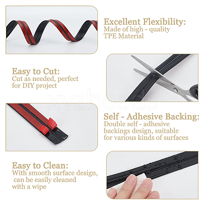 4M TPE Self-adhesive Anti-collision Strips AJEW-WH0609-412B-1