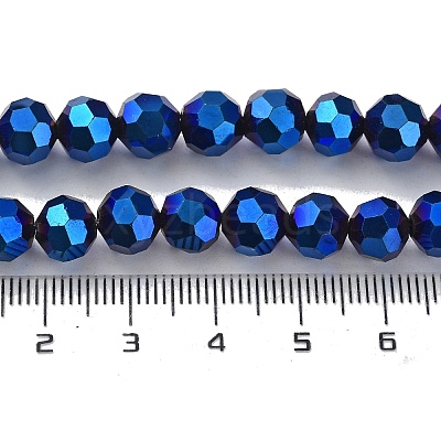 Electroplate Glass Bead Strands EGLA-R042-8mm-01-1