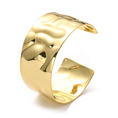 Rack Plating Brass Wide Cuff Bangles BJEW-D057-03G-1