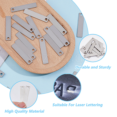 40Pcs 201 Stainless Steel Pendants STAS-DC0016-30B-1