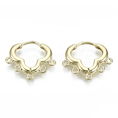 Brass Huggie Hoop Earring KK-N227-59-NF-1