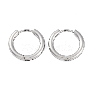 Tarnish Resistant 202 Stainless Steel Huggie Hoop Earrings EJEW-O087-06F-P-01-1