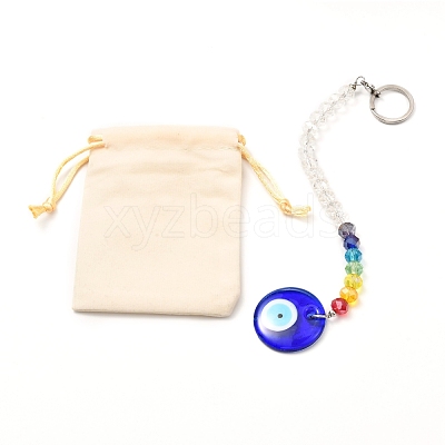 Handmade Lampwork Evil Eye Big Pendants PALLOY-JF00998-02-1