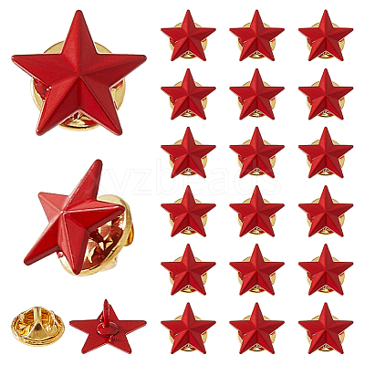 Star Alloy Pin Brooches AJEW-FH0006-07B-G-1