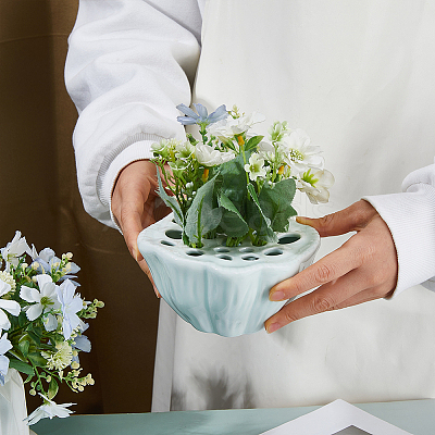 Porcelain Flower Arranger AJEW-WH0709-151B-1