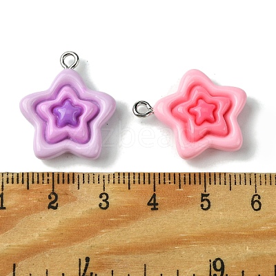 Opaque Resin Pendants RESI-P039-02A-1