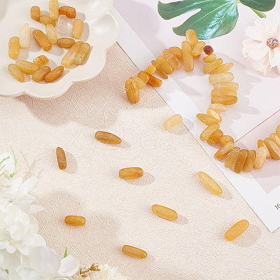 1 Strand Natural Topaz Jade Stone Beads Strands G-BBC0001-20-1