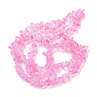 Spray Painted Transparent Glass Beads Strands X-GLAA-P060-01A-09-1
