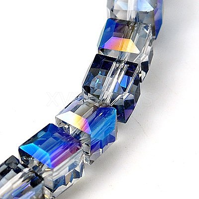 Electorplated Glass Beads X-EGLA-E006-1N-1
