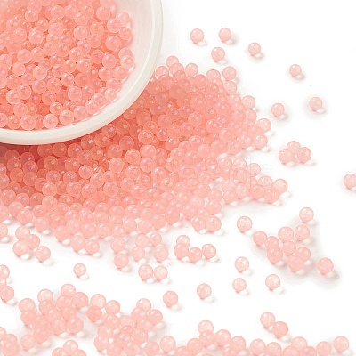 Luminous Transparent Glass Seed Round Beads GLAA-F124-D01-A-1