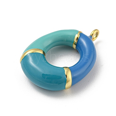Brass Enamel Pendants KK-E093-03G-O-1