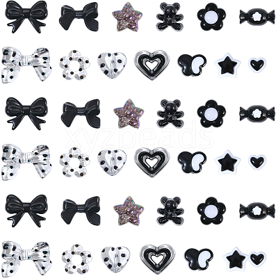 128Pcs Transparent & Opaque Acrylic Beads OACR-BM0001-13-1