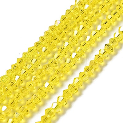 Transparent Electroplate Glass Beads Strands EGLA-S056-4mm-21-1