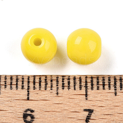 Opaque Solid Color Glass Beads GLAA-N007-6mm-A06-1