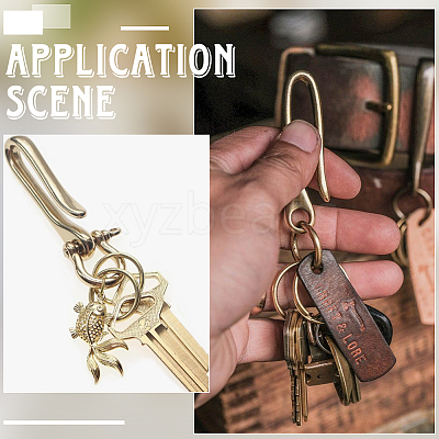 Tibetan Style 2Pcs Alloy Hook Clasps FIND-SC0016-52-1