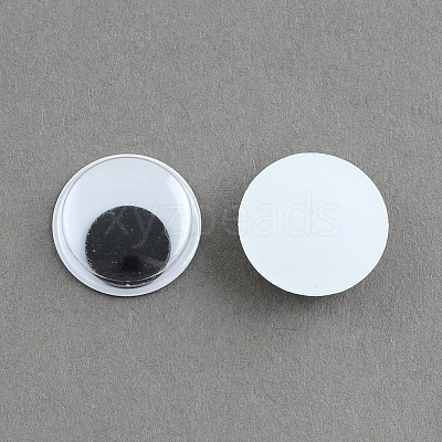 Black & White Wiggle Googly Eyes Cabochons DIY Scrapbooking Crafts Toy Accessories KY-S002-8mm-1