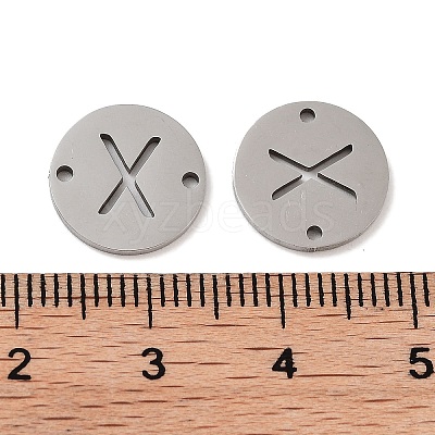 Non-Tarnish 201 Stainless Steel Hollow Flat Round Links FIND-R149-03X-P-1