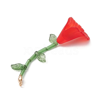 Flower Acrylic Big Pendants PALLOY-TA00239-1