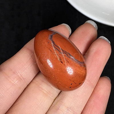 Natural Red Jasper Egg Shaped Palm Stone PW23051698616-1