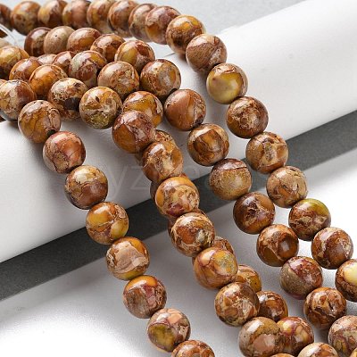 Dyed Natural Regalite/Imperial Jasper/Sea Sediment Jasper Beads Strands G-B124-C01-02-1