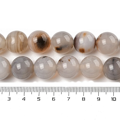 Natural Dendritic Agate Beads Strands G-A248-A07-07-1