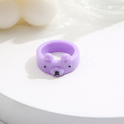 Cute Cartoon Resin Finger Rings for Women WG24438-13-1