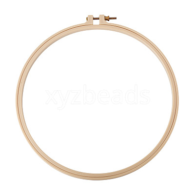 Plastic Imitation Bamboo Cross Stitch Embroidery Hoops TOOL-TADJ0001-03E-1