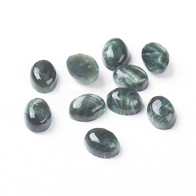 Natural Seraphinite Cabochons G-E557-04A-1