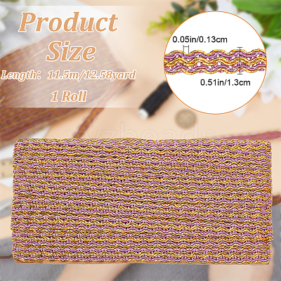 Polyester Wavy Ribbons OCOR-WH0060-73D-1