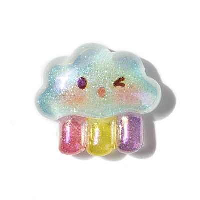 Summer Theme Opaque Resin Cabochons RESI-G106-01D-1