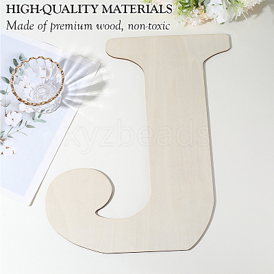 Letter Unfinished MDF Sheets WOOD-WH20012-008J-1