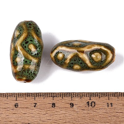 Vintage Handmade Porcelain Beads PORC-Q008-12B-1