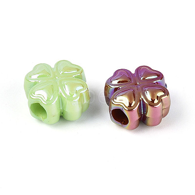 UV Plating Opaque Acrylic Beads SACR-T018-30M-1