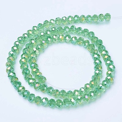 Electroplate Glass Beads Strands EGLA-A034-T6mm-B11-1