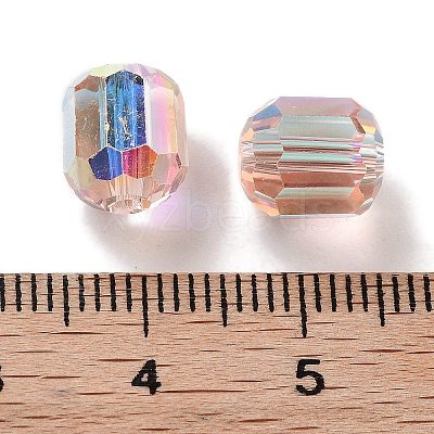 Electroplate Column Glass Beads EGLA-A043-02-AB01-1