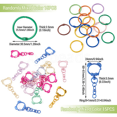 15Pcs Alloy Swivel Clasps FIND-TA0010-55-1