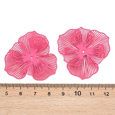 Spray Painted Iron Bead Caps IFIN-Z004-02F-1