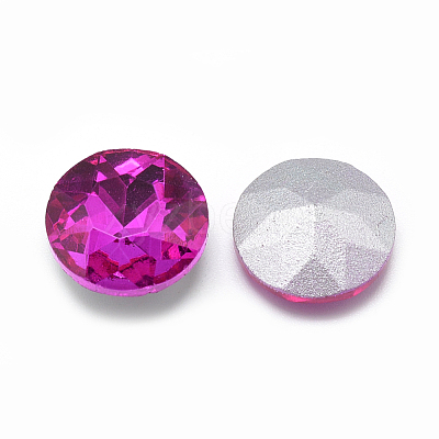 Pointed Back Glass Rhinestone Cabochons RGLA-T029-14mm-10-1