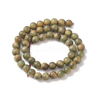 Natural Sandalwood Beads Strands X-WOOD-F008-02-C-1