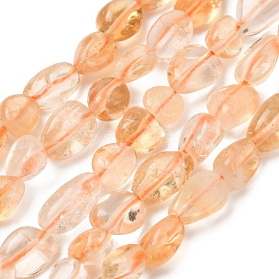 Natural Citrine Beads Strands G-F575-12-1