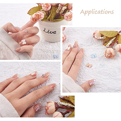 6 Style Resin 3D Nail Art Cabochons MRMJ-BY0001-01-1