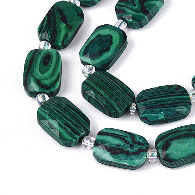 Synthetic Malachite Beads Strands G-T139-85-1